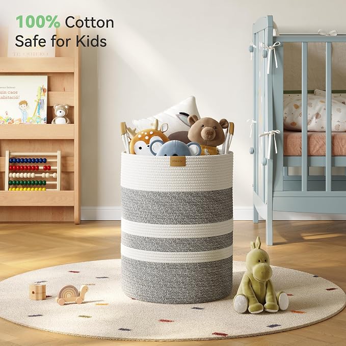 62L Striped Laundry Hamper - Image 3