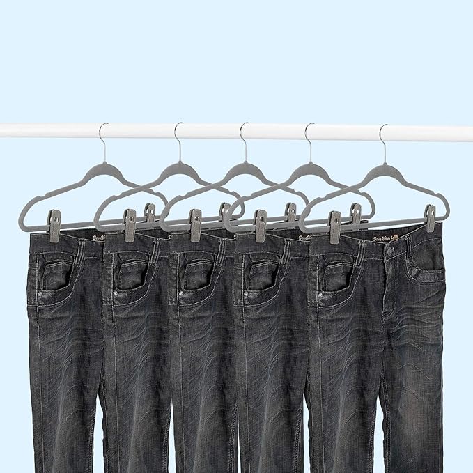 Grey Velvet Clips for Velvet Hangers - Image 5