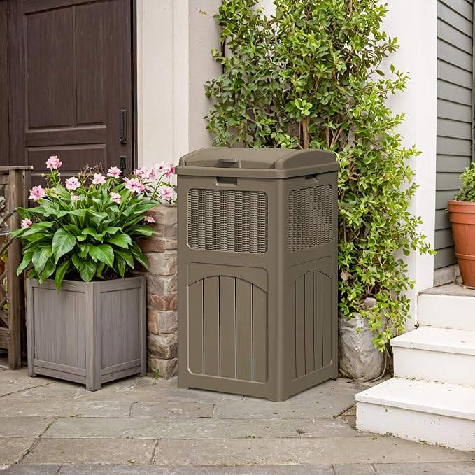 YESHOMY 2 Pack Outdoor Trash Can - Image 5