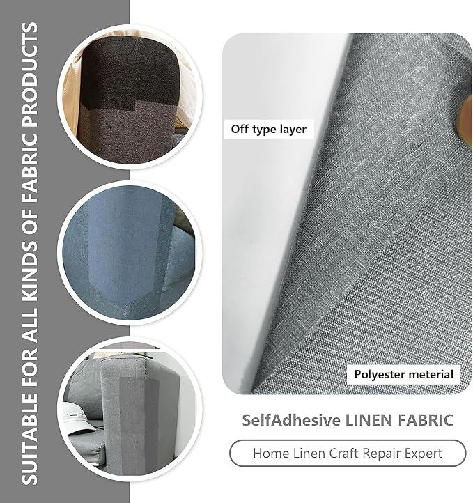 Fabric Repair Patches, Linen Repair Tape Self-Adhesive Fabric Patches Durable - Image 5