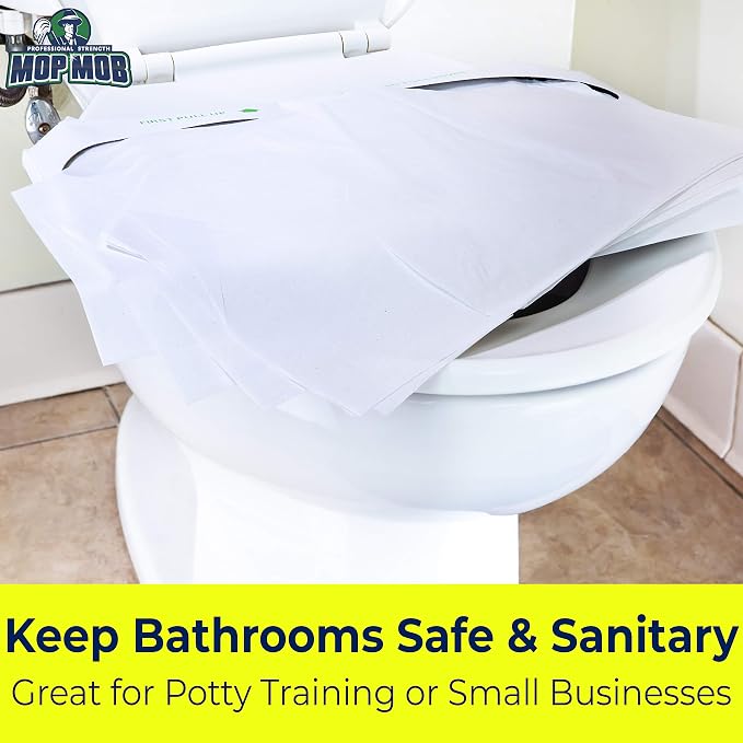Biodegradable Half-Fold Toilet Seat Covers 500 Pk. Self-Flushing, Disposable - Image 3