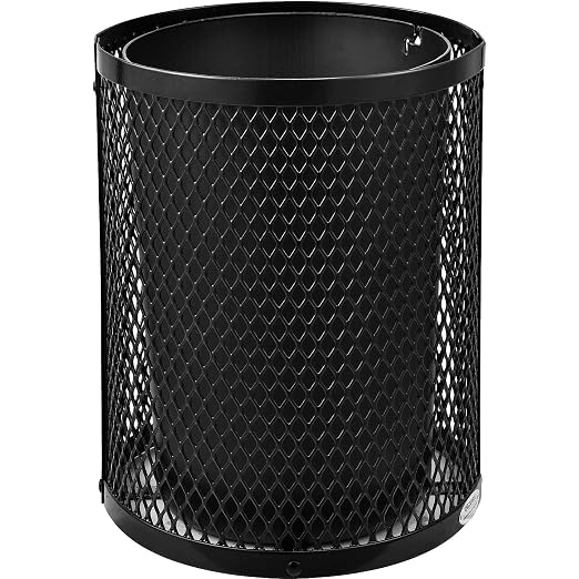 Global Industrial 36 Gallon Outdoor Steel Trash Can - Image 3