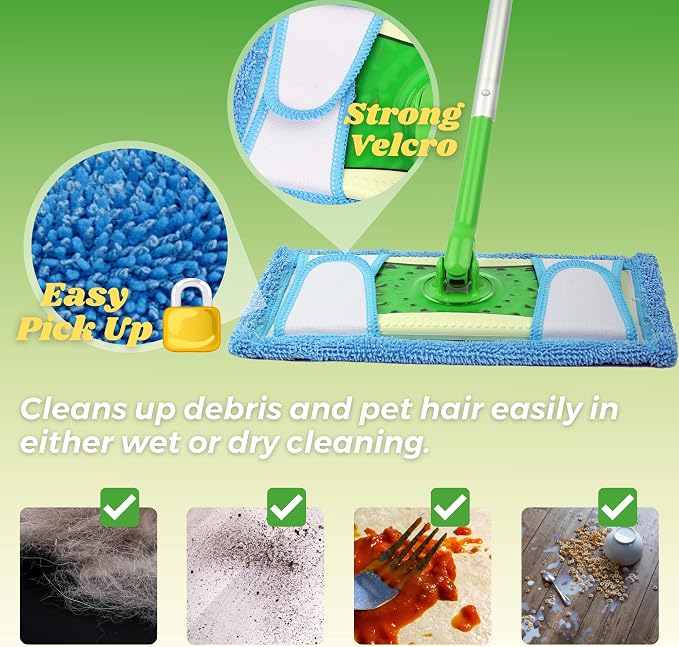 Reusable Mop Pad for Swiffer Sweeper Mop, 12.5'' Microfiber Mop Pad Refill - Image 6