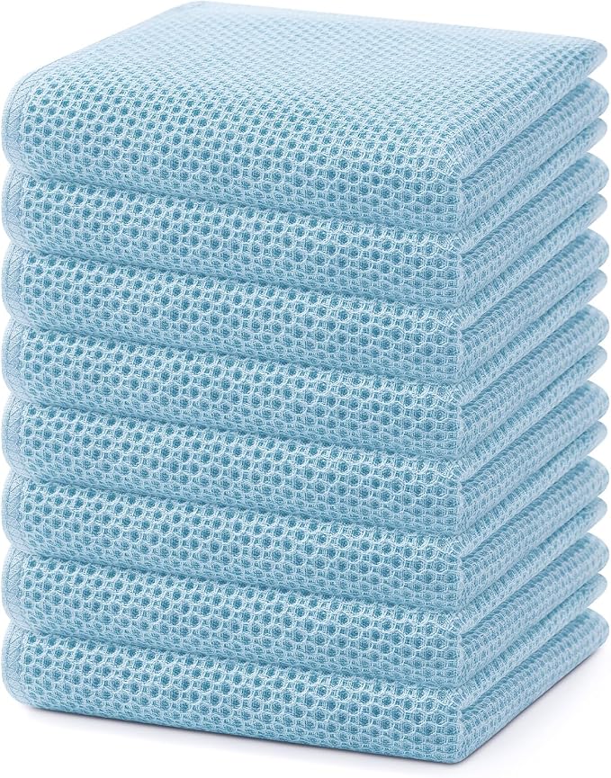 Homaxy 100% Cotton Waffle Weave Kitchen Dish Towels, Ultra Soft Absorbent Quick by Homaxy