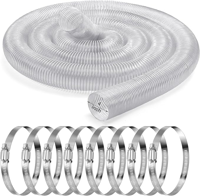 4 Inches 30 ft PVC Dust Collection Hose by Yaocom