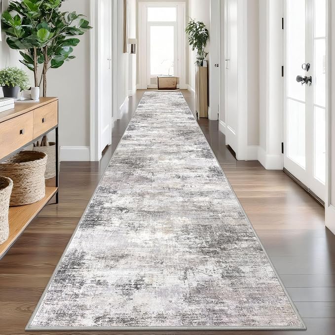 IOHOUZE Abstract Runner Rug 3x20 Ft Extra Long Washable Runners by iOhouze