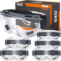 OXG 6 Pack Safety Goggles ANSI Z87.1 Glasses, Anti-Fog Protective Safety by OXG