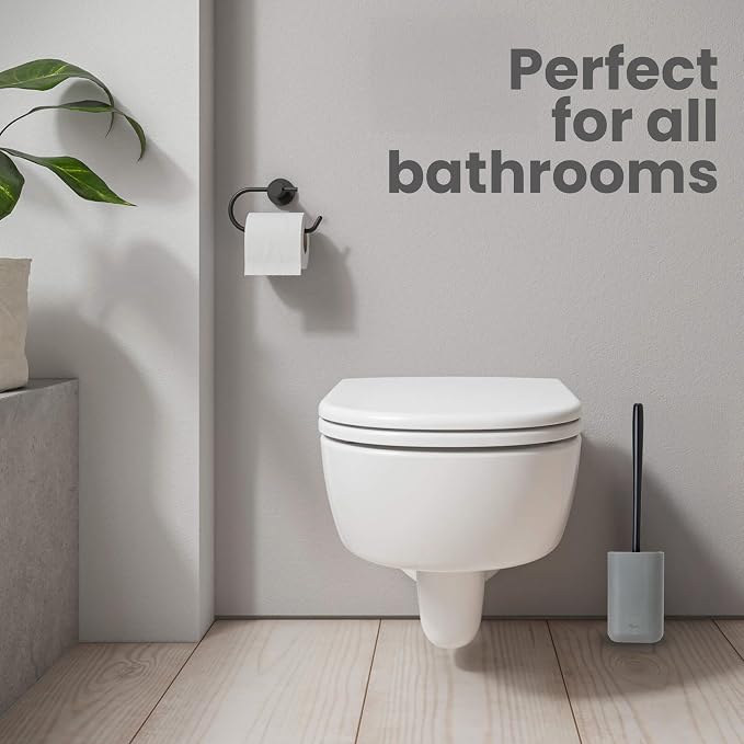 Vigar Zense Toilet Brush and Holder Set, Toilet Bowl Brush - Image 5