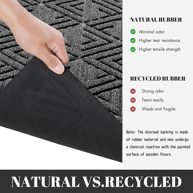 Yimobra Extra Large Door Mat 60x32, All-Weather Waterproof Non-Slip Welcome - Image 5