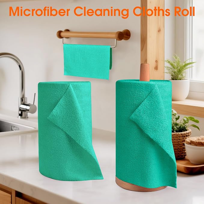 Roll of Microfiber Cleaning Cloth –100 Pack, Tear Away Microfiber Towels - Image 2