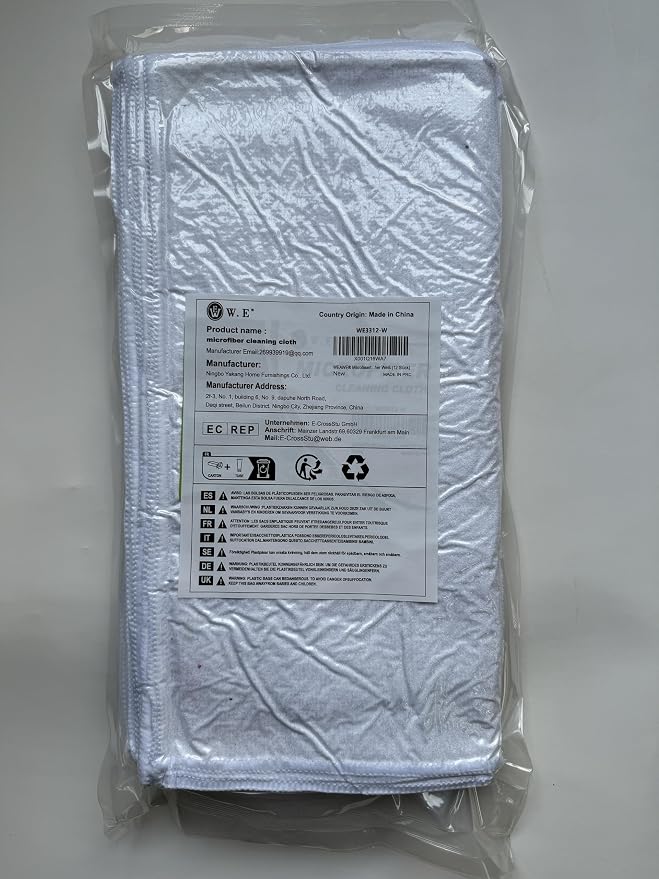 White Microfiber Cleaning Cloth 13"x13", Ultra Soft Absorbent Microfiber - Image 8