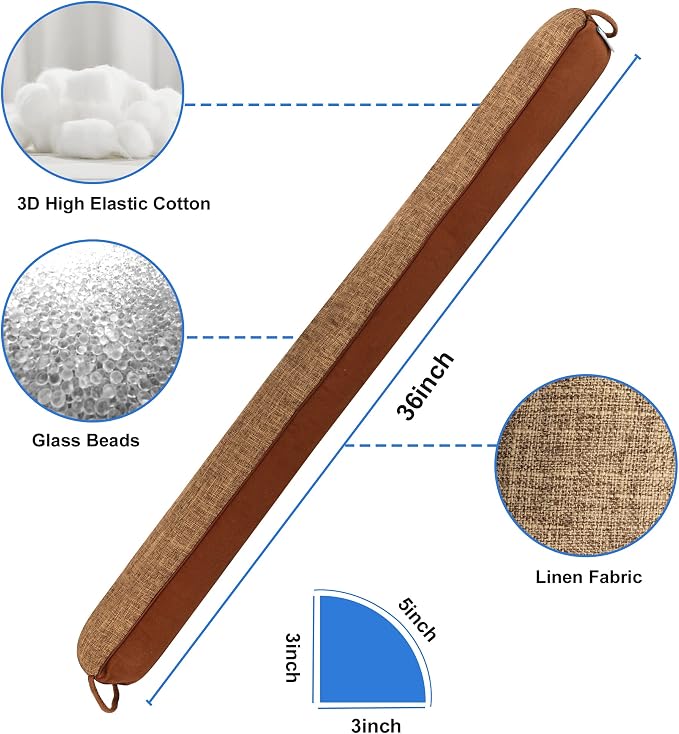 NABOWAN 36" Weighted Under Door Draft Stopper -Triangular Door Draft Blocker - Image 2