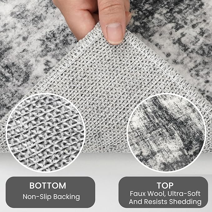 IOHOUZE Abstract Runner Rug 2x5 Ft Washable Runners - Image 4
