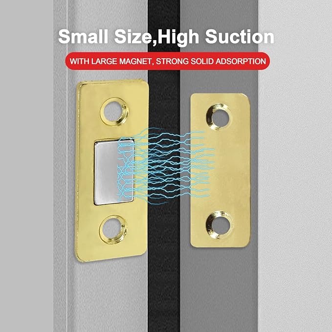 Cabinet Magnetic Catch, 20 Pack Gold Ultra Thin Magnetic Cabinet Door Catch - Image 4