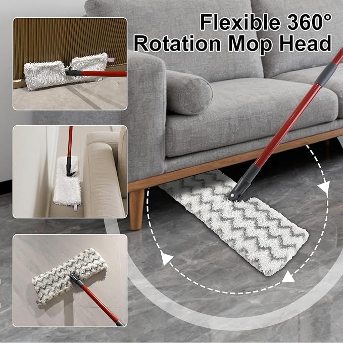Microfiber Mops for Floor Cleaning, Dust Mop for Hardwood Floors - Image 7