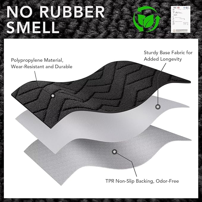 hicorfe Front Door Mat Outside Entrance, Stain and Fade Resistant, Non Slip - Image 7