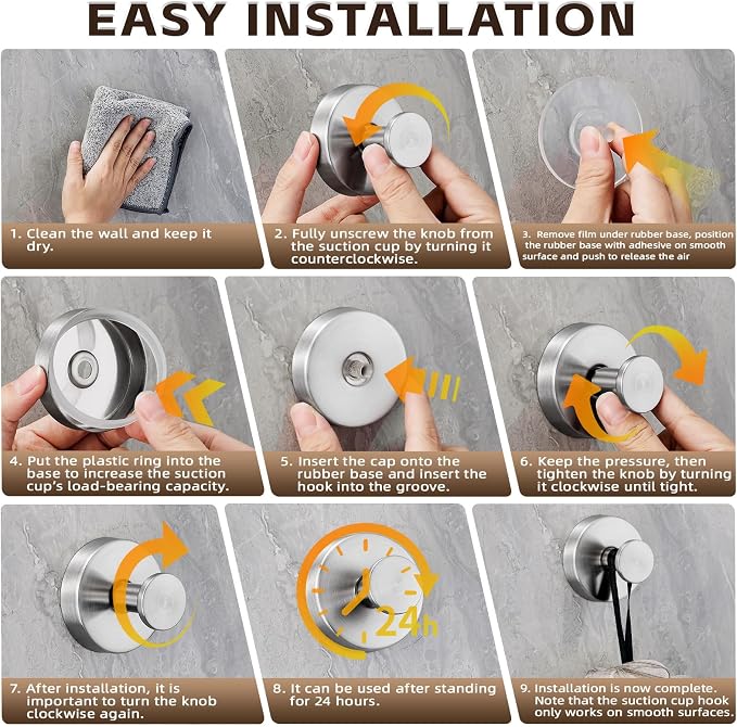 Reusable Heavy Duty Suction Cup Hooks - Image 4