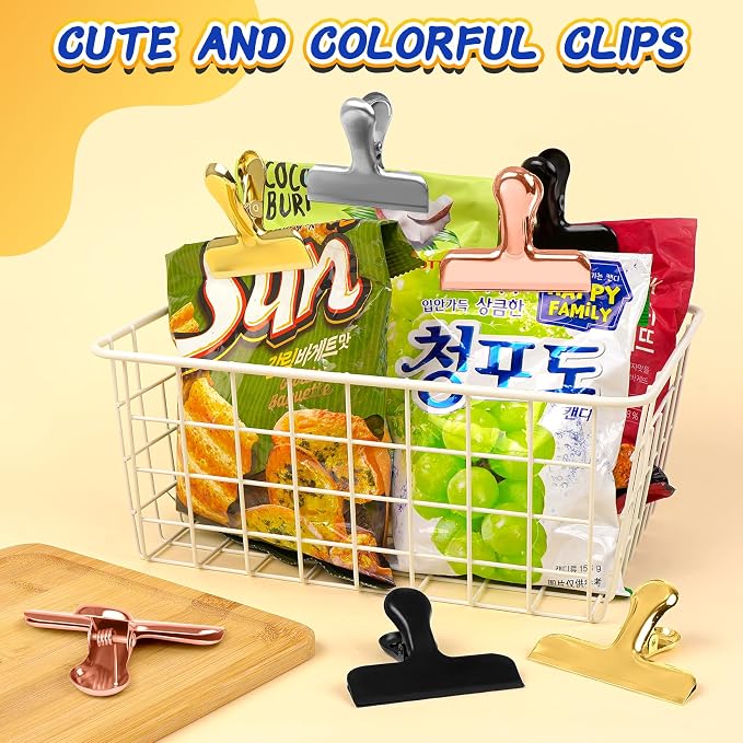 VNDUEEY 12 Pack Stainless Steel Chip Bag Clips, Chip Clips - Image 5