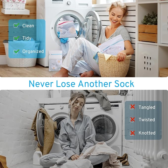 2 Pack XXL Durable Honeycomb Mesh Laundry Bags - Image 8