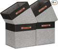 Temary 13 x 13 Storage Cubes Foldable Storage Cubes 4 Pack Canvas Storage Bin by TEMARY