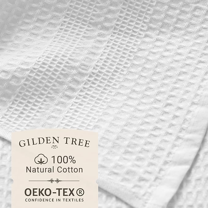 GILDEN TREE Waffle Hand Towels for Bathroom Quick Dry Towel Super Absorbent - Image 2