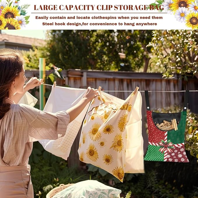 Christmas 2025 Adjustable Clothespin Storage Bag - Image 6