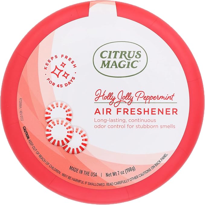 Citrus Magic Holiday Odor Absorbing Solid Air Freshener, Holly Jolly Peppermint by CitrusMagic