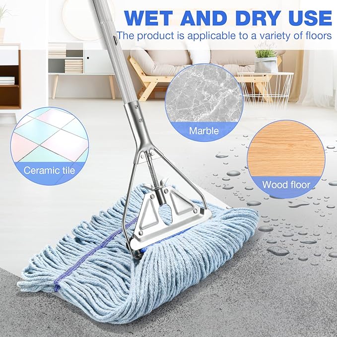 String Mop Heavy Duty for Floor Cleaning- Industrial Commercial Wet Mop - Image 2