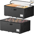 Underbed Storage with Wheels, 2 Pack Under Bed Storage Containers with Clear by Unknown