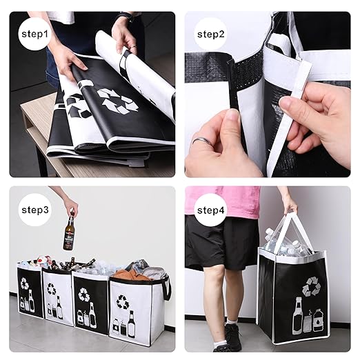 Recycle Waste Bag for Kitchen Home- Large Indoor Recycling Bins Trash Sorting - Image 4