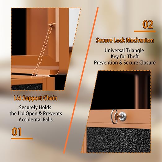 Commercial Metal Outdoor Trash Can - Image 5
