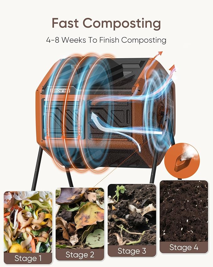 THEGROW'ING Updated 43 Gallon Outdoor Compost Bin. - Image 7