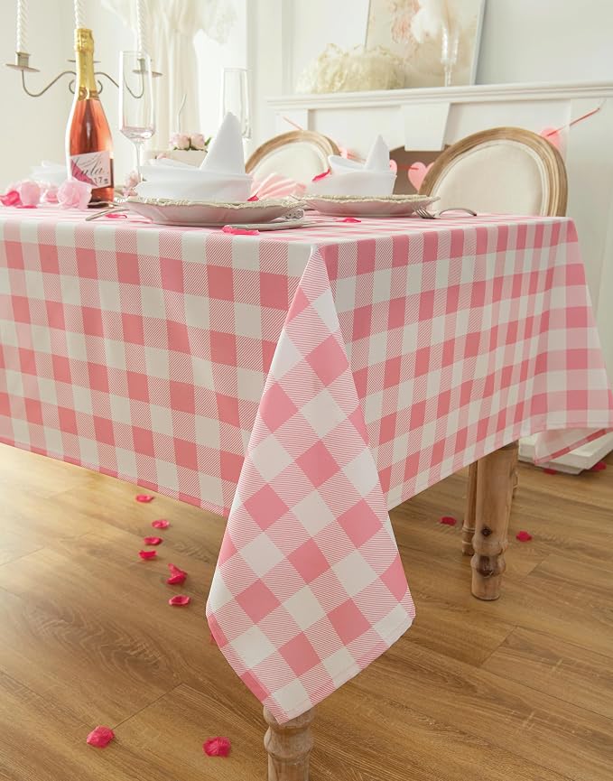 Waterproof Plaid Tablecloth Fabric - Image 3