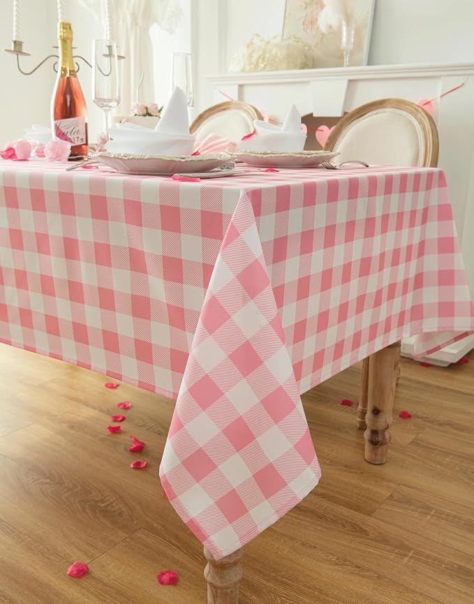 Classic Gingham Plaid Tablecloth Fabric - Image 3