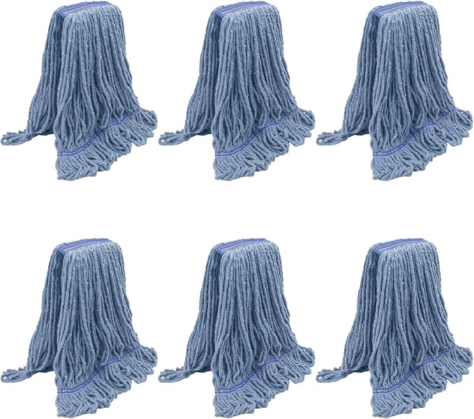 KeFanta 6 Pack Heavy Duty Commercial Mop Head Replacement, Wet Industrial by KeFanta