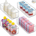 4 PACK Freezer Organizer Bins Clear Stackable Storage Bins by HEYUZB