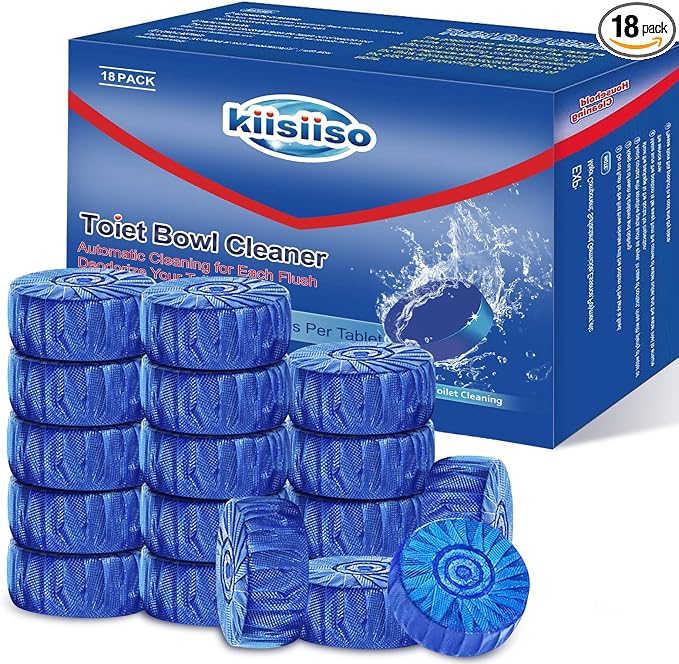 KIISIISO Automatic Toilet Bowl Cleaners Tablets, 18 Pack Multipurpose by Long-lastingCleanToilet