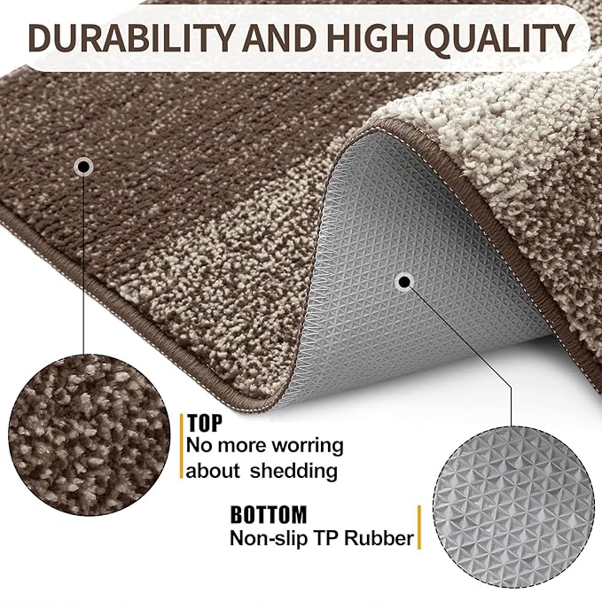 Kitinjoy Indoor Outdoor Door Mat, 71x47 Non-Slip Absorbent Dirt Trapper - Image 3