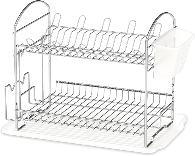 Simple Houseware 2-Tier Stainless Steel Dish Rack by SimpleHouseware