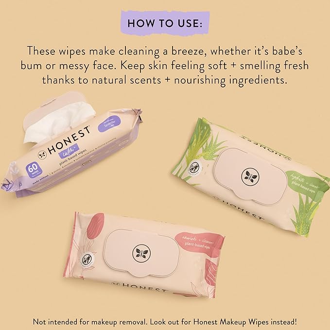 The Honest Company Hydrate and Cleanse Naturally Scented Wipes Cleansing - Image 3