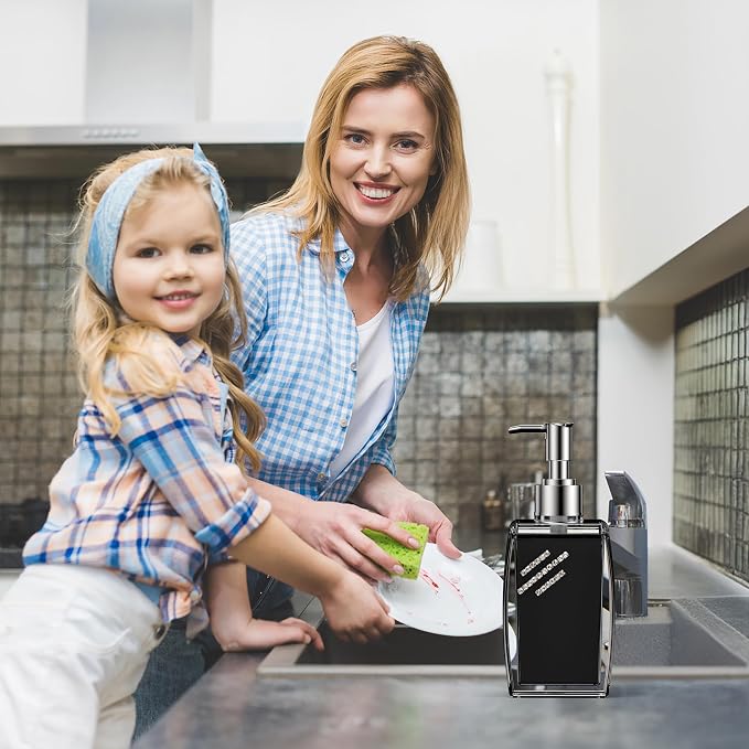 Purple Soap Dispenser with Refillable Plastic Pump - Image 5