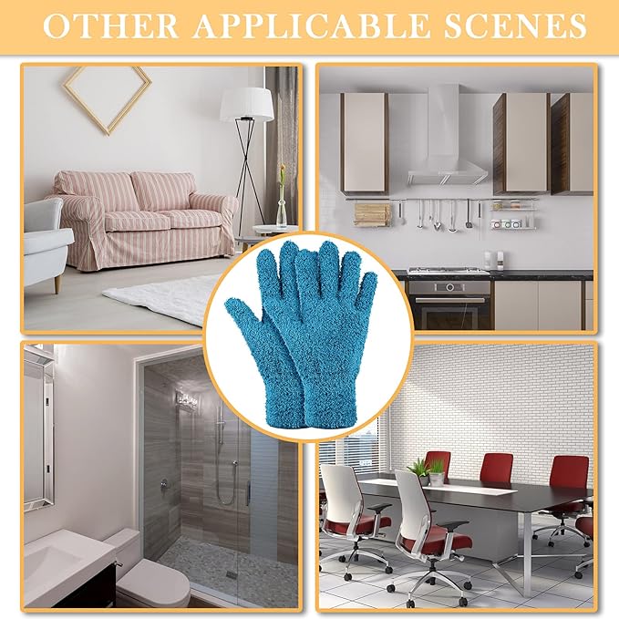 Patelai 3 Pairs Microfiber Plant Dusting Gloves Leaf Cleaning Gloves - Image 7