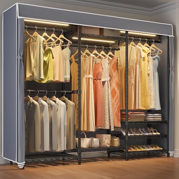 VIPEK V5LC Garment Rack Heavy Duty Covered Clothes Rack by VIPEK