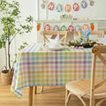Waterproof Plaid Easter Tablecloth Fabric by Essifunia