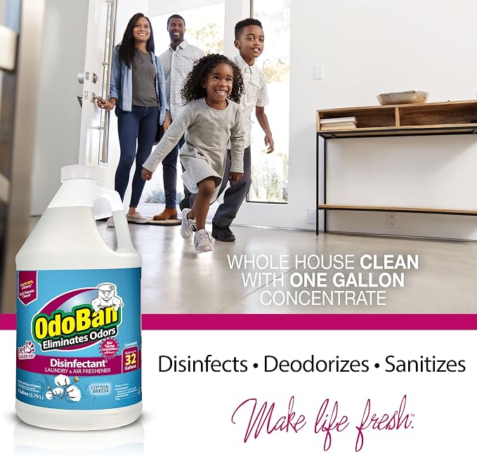 OdoBan Disinfectant Concentrate and Odor Eliminator, Made in the USA, Cotton - Image 6