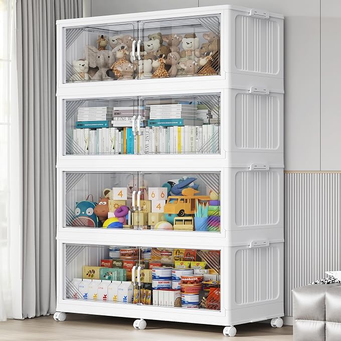 220Gal Plastic Stackable Storage Bins by BROVIEW-EnjoytheArtofLife