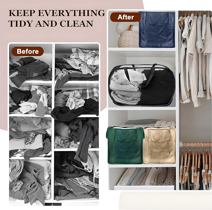 5 Pack Closet Storage Bins, Storage Containers - Image 3