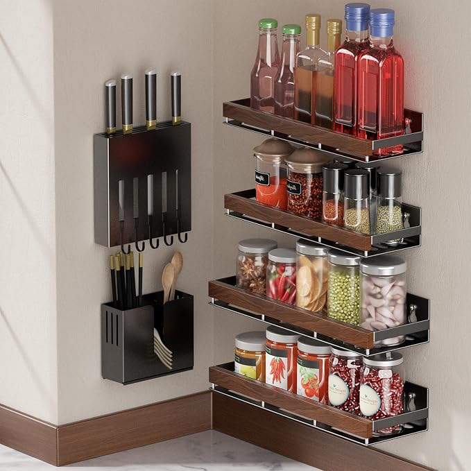 Walnut Magnetic Spice organizer - Image 5