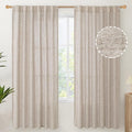 YoungsTex Linen Semi Sheer Curtains 72 Inch Length 2 Panels by YoungsTex