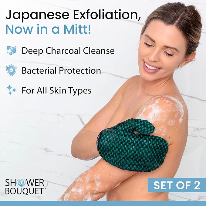 Japanese Exfoliating Mitt 2-Pack - Image 2